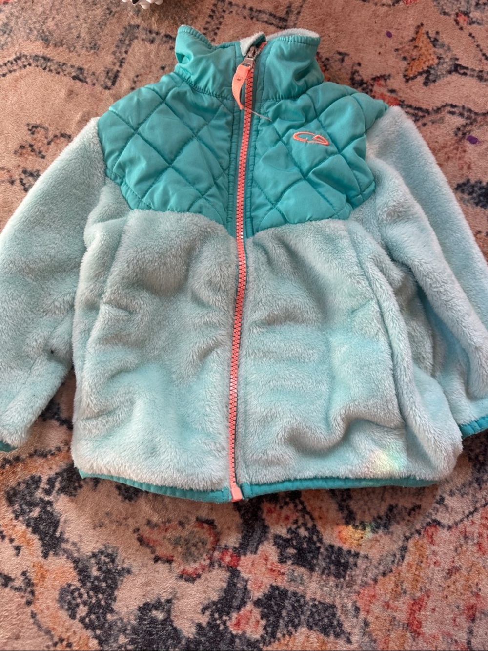 Girls' Teal Fleece champion 18 month